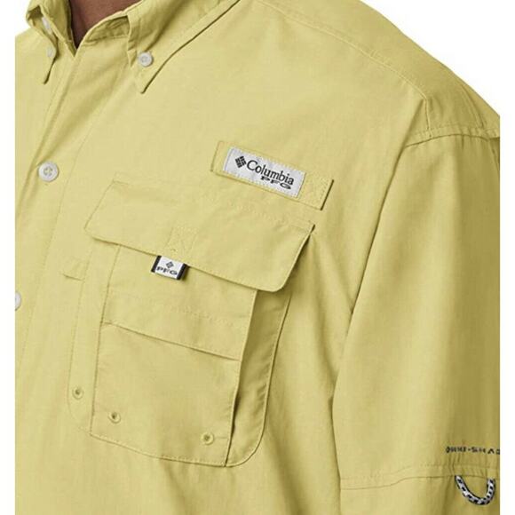 NWT Columbia Bahama II Long Sleeve Sunlit Yellow Button Down Shirt XXS - Picture 4 of 8